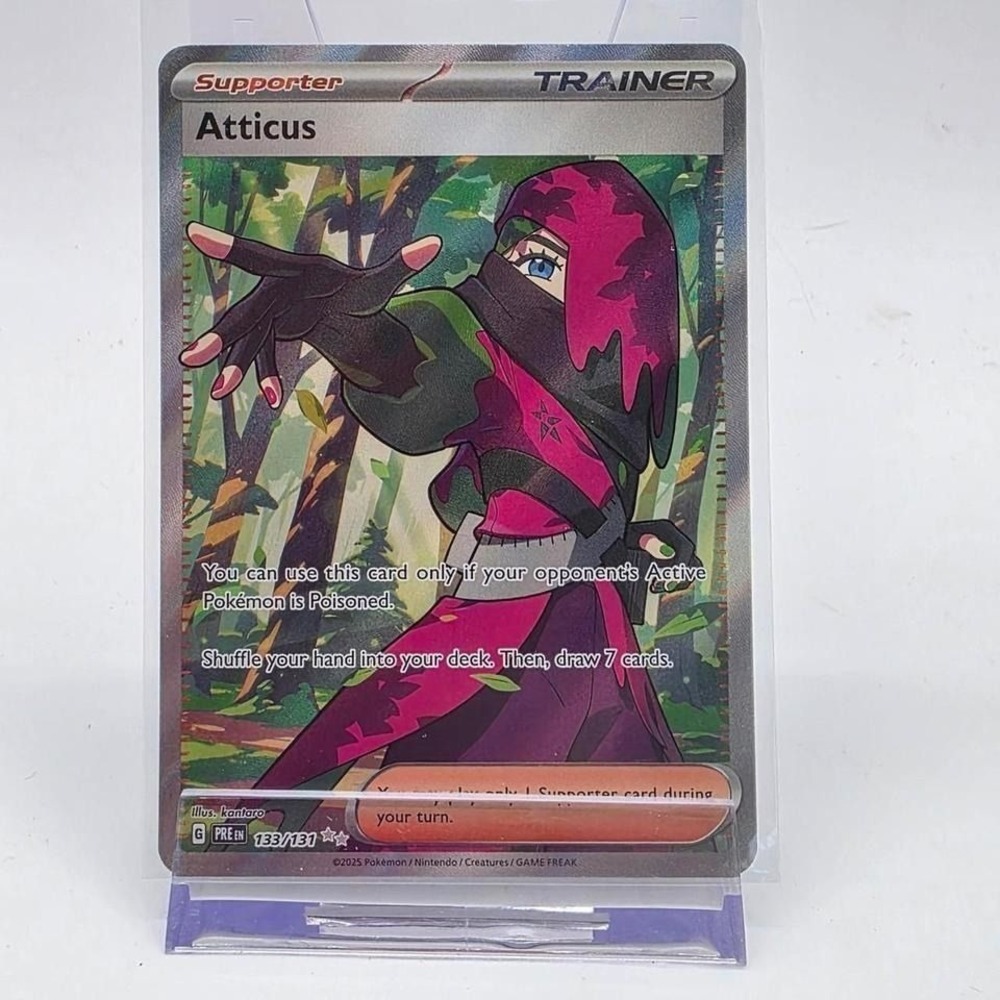 Pokemon Atticus 133/131 Full Art Ultra Rare Paldean Fates Supporter Trainer Card